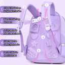 School Backpack for Teen Girls Bookbags Elementary High School Plaid Laptop Bags Women Travel Daypacks Purple Small