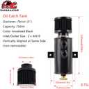 10AN Oil Catch Can,750ml Universal Baffled Catch Can and 10AN 5/8 Fuel Line Fitting Kit Nylon Braided CPE Fuel Line 10FT