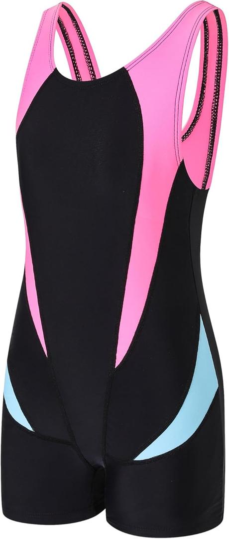 J.E Sterguard Athletic Girls' One Piece Swimsuits Girls Bathing Suits Pro for Practice Black Girl Swimsuit, 
Size 10-12 1880-BP