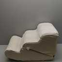 Romrol Dog Stairs Ramp for Beds Couches, Extra Wide Pet Steps with Durable Non-Slip Waterproof Fabric Cover, Dog Slope Stairs for Small Dogs and Cats or Pets Friendly, 3-Tiers, 13 Inch,Black