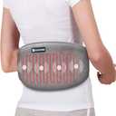 Comfier Heating Pad with Massager,Back Massager with 2 Heat Levels & 3 Massage Modes,Heating Pads for Cramps,FSA or HSA Eligible,Heated Massage Belt for Abdominal, Lumbar,Fit for Women,Men, Gray