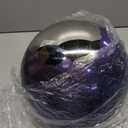 10 Inch Stainless Steel Gazing Globe,v2croft Hollow Ball Mirrored Surface Polished Shiny Sphere,Garden Stainless Steel Gazing Ball for Outdoor Lawn Pond Yard Ornament(Blue)