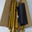 Over The Table Rod Stand with Clamps 31"-110" Length 31"-64" Height Adjustable Metal Table Hanging Decor Rod with Storage Bag for Gender Reveal Ceremony Party, Gold Table Balloon Arch Stand