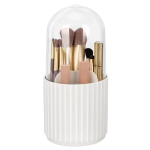 JessLab 360° Rotatable Makeup Brush Holder Organizer with Lid, White
makeup brush holder