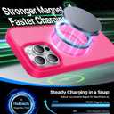 Magnetic for iPhone 15 Pro Max Case, [Compatible with MagSafe][Military-Grade Drop Protection][Anti-Yellowing] Shockproof Translucent Matte Cover for iPhone 15 Pro Max Phone Case,Hot Pink