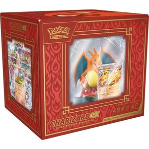 Pokémon TCG: Charizard ex Super-Premium Collection (3 Foil Promo Cards, 1 Card-Display Figure & 10 Booster Packs)
