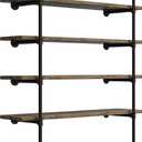 Industrial Retro Wall Mount iron Pipe Shelf,DIY Open Bookshelf,Hung Bracket,Home Improvement Kitchen Shelves,Tool Utility Shelves, Office shelves, bookshelves and bookcases (2Pcs) (12 Deep 2Pcs)