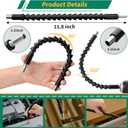 GRENPRO 19 Pcs Flexible Drill Bit Extension Kit, Includes 2 Pcs 105 Right Angle Drill Attachment, 3 Pcs Rotatable Socket Adapter, 10+2 Pcs Screwdriver Bits & Bendable Extension for Tight Spaces