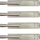 Fenluqi 4Set Heavy Duty Cast Stainless Steel Grill Burners for Bull, Grill Replacement Parts for Bull, Blaze, Cal Flame, Grilljob, Aussie, Char Broil, Turbo, Thermos, Nexgrill, etc.