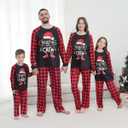 Family Matching Christmas Pajamas Set, Cute Elk Sleepwear for Boys Girls Dad Mum (Black)