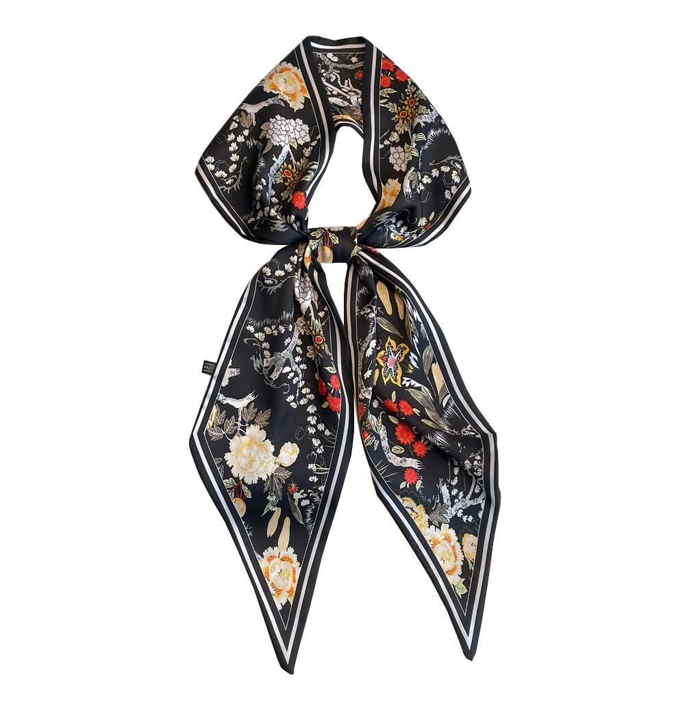 Silk Neck Scarf for Women - Satin Scarf for Hair Tie & Fashion Purse Accessory (Color 8)