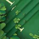 cfpolar Round Tablecloth with Elastic Edge Green Leaf St. Patrick's Day Round Fitted Table Cover Waterproof Wipeable Circle Table Cloths for Dining Kitchen Pattry Patio Outdoor (Fit for 45"-50")