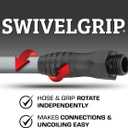 Flexzilla Colors SwivelGrip Garden Hose 5/8 in. x 5 ft., Lightweight All-Weather Water Hose, Durable and Flexible, Leak-Free Connections, Slate Grey