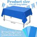 Frienda 12 Pcs Assorted Color Disposable Plastic Tablecloth Rectangle Table Cover Decorative Plastic Disposable Table Cloths for Theme Party Birthday Wedding Picnic Home (Blue Series, 54 x 108 Inch)