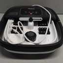 HOSPAN Collapsible Foot Spa with Heat, Bubble, Red Light, and Temperature Control, Foot Bath Massager with 8 Shiatsu Massage Rollers, Pedicure Foot Spa for Relaxation and Stress Relief, Black