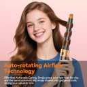 0.78in-1.4in Conical Long Barrels Attachment for Dyson Airwrap HS01 HS05 Accessories, 20MM-36MM 2 in 1 Auto-Wrap Curling Iron Curlers for Professional Barrels Curl and Wave Curl Hair, Gold