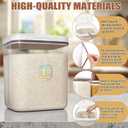3 Pack Rice Storage Container 11.6 QT/5.8 QT/2.1 QT Flour Dispenser with Measuring Cup and Label Stickers for Kitchen Pantry Organization Storage Bins with Pop-up Lid for Food for Pasta Sugar Cereal, 9.44 inches x 11 inches