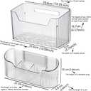 2PCS Cabinet Door Organizer,Self Adhesive Kitchen Cabinet Organizer,Cabinet Door Storage Box for Bathroom/Kitchen/Living room,Storage shelf rv must haves. (transparent)