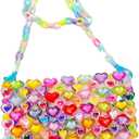 Colorful beaded handmade weaving bag Women's Evening Handbags fashion women's crossbody bag beaded phone bag