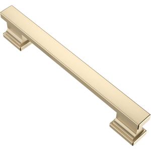Alzassbg 20 Pack Brushed Brass Cabinet Pulls, 5 Inch(128mm) Hole Centers Gold Kitchen Cabinet Handles for Cabinets and Drawers AL3061BB