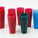 Everyday Living 4 piece Tumbler Lychee Red, Green, Blue 21 oz Total 28 Packs