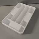 Kitsure Cutlery Drawer Organiser for Kitchen - Adjustable Cutlery Tray for Effortless Utensil Sorting, Versatile Kitchen Storage & Organisation Solution, 12.13" x 1.54" x 8.07"~13.90", White (Medium)