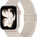 Magnetic Braided Solo Loop Compatible for Apple Watch Band 42mm 41mm 40mm 38mm 46mm 45mm 44mm 49mm, Stretchy Nylon Sport Elastic Strap for iWatch Bands Series 10 9 8 7 6 5 4 3 2 1 SE Ultra Women Men