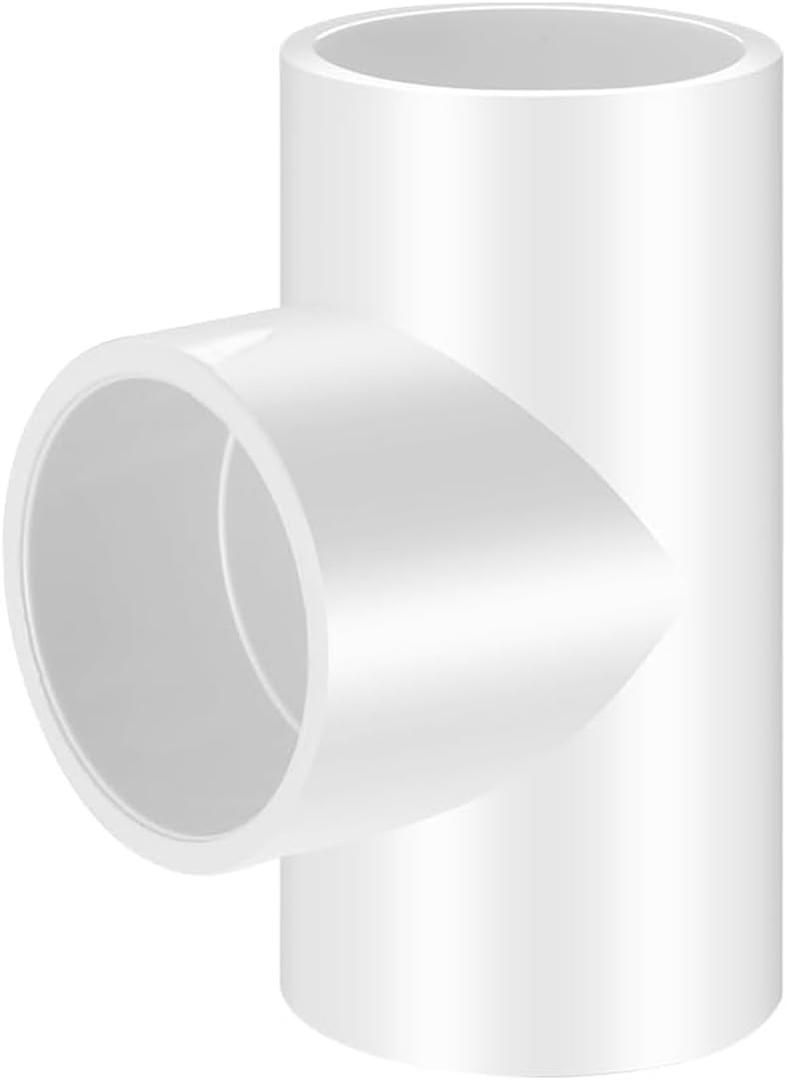 1-1/2" 4 Pcs Tee 3 Way Pipe Fittings (Socket x Socket), Heavy Duty 3 Way Right Angle Pipe Fitting for DIY Creations, Schedule 40 Coupling Adapter.