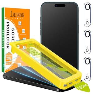 IMBZBK [Auto-Dust Removal] 3 Pack Matte Screen Protector for iPhone Air [Military Grade] Accessories for 17 Air, Case Friendly Film, 3 Tempered Glass Camera Lens Protector, Anti-Glare, Smooth as Silk 1Pack