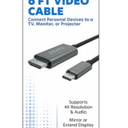 ZGear USB C to HDMI Video Cable 6 Ft Video Cable