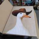 Vintage Cowboy Silly Goose Canvas Wall Art Funny Animal Cowboy Duck Picture Wall Decor Eclectic Western Art Farmhouse Geese Painting Poster Print Artwork for Bedroom Bathroom (Framed, 24x36in)
