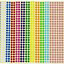 1/4"(6mm) Round Circle Dot Sticker Labels in 16 Colors for Easy Storage,Office Usage,Student Classroom Usage,Kid's Early Education Tools,Artistic Creation,etc (6656) 2 PACK