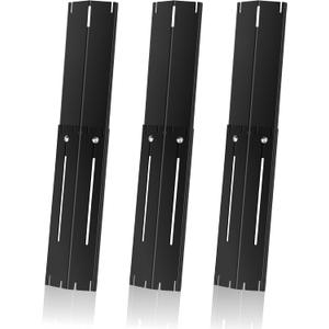 Universal Porcelain Steel Adjustable Grill Heat Plates Heat Tents Heat Shields Grill Burner Cover,Compatible with Weber, Charbroil, Brinkmann, Chargriller etc.,Extends from 11.75" up to 21" L,3 Pack