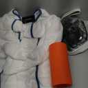 Men Christmas White Costume Set Cosplay Props Robe Hat Belt Hose Winter Holidays For Party Vacation (Large/X-Large)