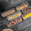 6 x 6 Pcs Large Airtight Pasta Storage Containers, BPA-Free Plastic Spaghetti Noodle Holder with Lid, White Rectangular Food Canisters for Kitchen Pantry Organization, 3 x 12 x 3 Inches