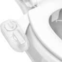 LUXE Bidet NEO 320 Plus - Warm Water, Dual Nozzle, Non-Electric Bidet Attachment for Toilet Seat, Patented Slide-In Install, 360 Self-Clean, EZ-Lift to Clean, Feminine & Rear Wash (White)