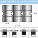 Grill Replacement Parts for Charbroil 4 Burner 463436215, 463439915, 463436213, 463436214, G432-001N-W1, 16 7/8" Cast Iron Grill Grates, Burner Tubes, Heat Plates, Carryover Tubes, Igniters.