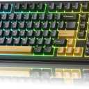 OIXOC x Aula F99 Pro 99% Mechanical Gaming Keyboard  Wireless Bluetooth, 2.4Ghz RF, USB-C Wired Keyboard with RGB Backlit, Hot-Swappable Pre-lubed Linear Switches, PBT Keycaps, Numpad, Volume Knob