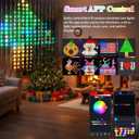 Christmas LED Curtain Lights DIY LED Decorations Outdoor Smart String Lights 540 LEDs, Christmas DIY Lighting Modes Decorative Curtain Lights for Yard, Patio, Party Wedding Yard Home 6.5FT*5FT