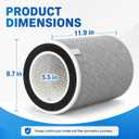 2 Pack HP201 HP202 True HEPA Replacement Filter for Shark Air Purifier MAX