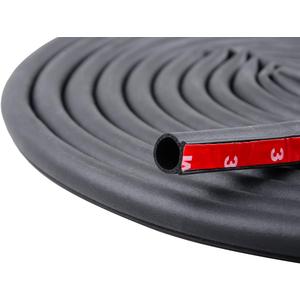 19.7 Feet Long Weather Stripping Seal Strip for Doors/Windows, Self-Adhesive Backing Seals Large Gap (from 5/16 inch to 11/20 inch) Seal Strip (Black)
