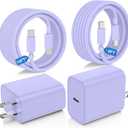 35W Super Fast Charger Type C for Samsung Galaxy S25/S24/S23 Ultra,USB C Android Phone Charger with 6FT/10FT Type C Cords for Galaxy S25/S24/S23+/S22 Plus/S20,iPhone 17/16/15 Pro Max-Purple