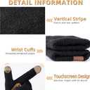 Gloves for Cold Weather Men,Thermal Winter Gloves with Touchscreen Fingers,Fleece Warm Gloves for Women (Black, L)