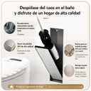Stainless Steel Recessed Toilet Brush Holder - Invisible in-Wall Bathroom Niche Cabinet with Tileable Door, Enclosed Storage, Hygienic & Space-Saving (Matte Black ，45x12x12 cm)