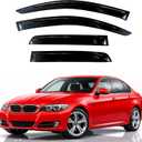 KPY Rain Guards Fit for 2005-2011 BMW 3 Series Sedan, Out-Channel Window Visors Vent Wind Deflectors 4PC, Car Accessories for 05-11 BMW 323 325 328 330 335 M3