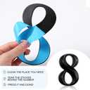 Jetec 10 Pcs House Numbers 3D Door Mailbox Numbers 0-9 Self Adhesive House Door Street Address Stickers for, Apartment, Office, Hotel Room, Mailbox Signs(5 x 3.15 Inches,Black)