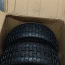 GICOOL 16x6.50-8 Riding Lawn Mower Rubber Tire and Wheel, 2 Pcs Replacement 16x6.5-8nhs Garden Tractor Lawnmower Tyre, Bearing Bore 3/4" & 5/8", 3"-4.5" Centered Hub