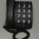 Big Button Phone for Elderly, HePesTer P-02 Amplified Corded Phone for Hearing Impaired Aid with Extra Loud Ringer Landline Telephone for Seniors Home House Phone Wall Mountable