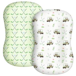 CroBlissful 2 Pack Golf Baby Lounger Cover Stretchy and Soft Infant Lounger Cover Breathable and Soft Baby Nest Slipcover for Boys Girls