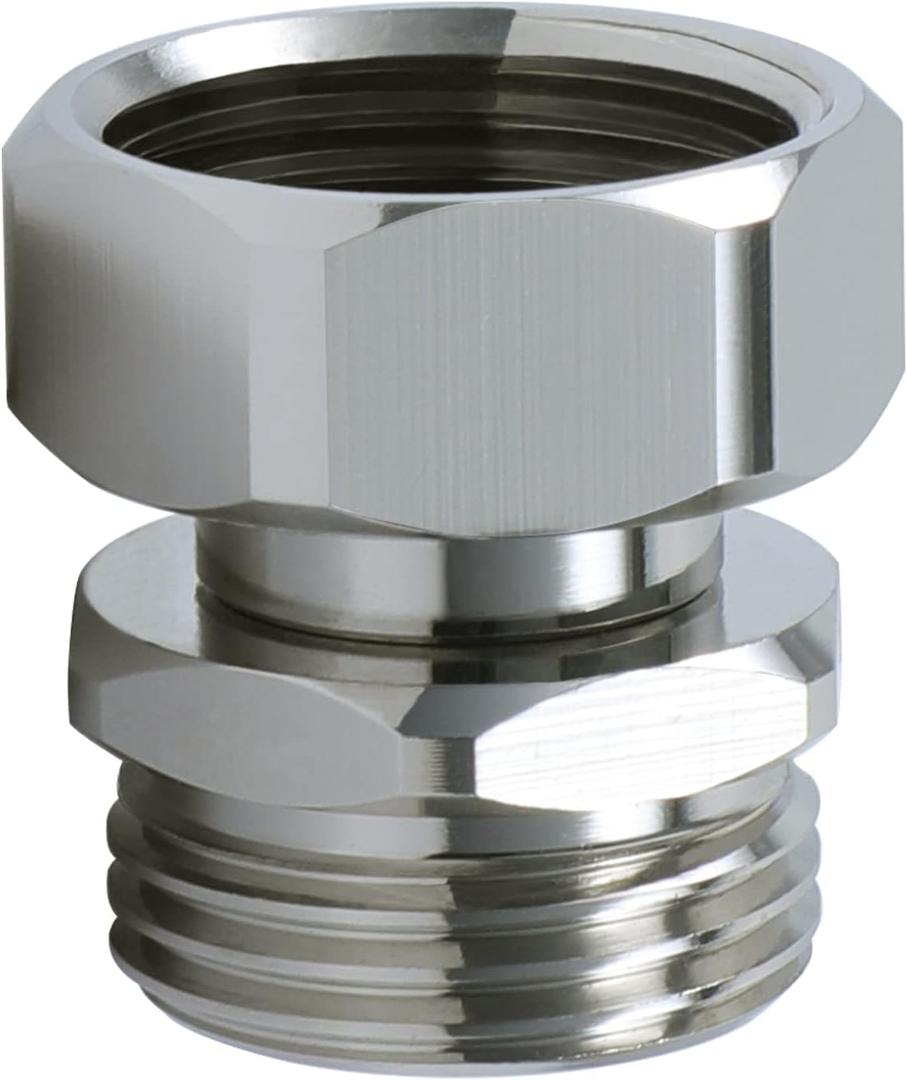 G-Sunny Garden Hose Swivel Adapter, Solid Brass Hose Connectors - 3/4 GHT Female x Male Hose Adapter